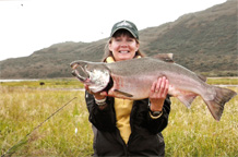 Silver salmon fishing